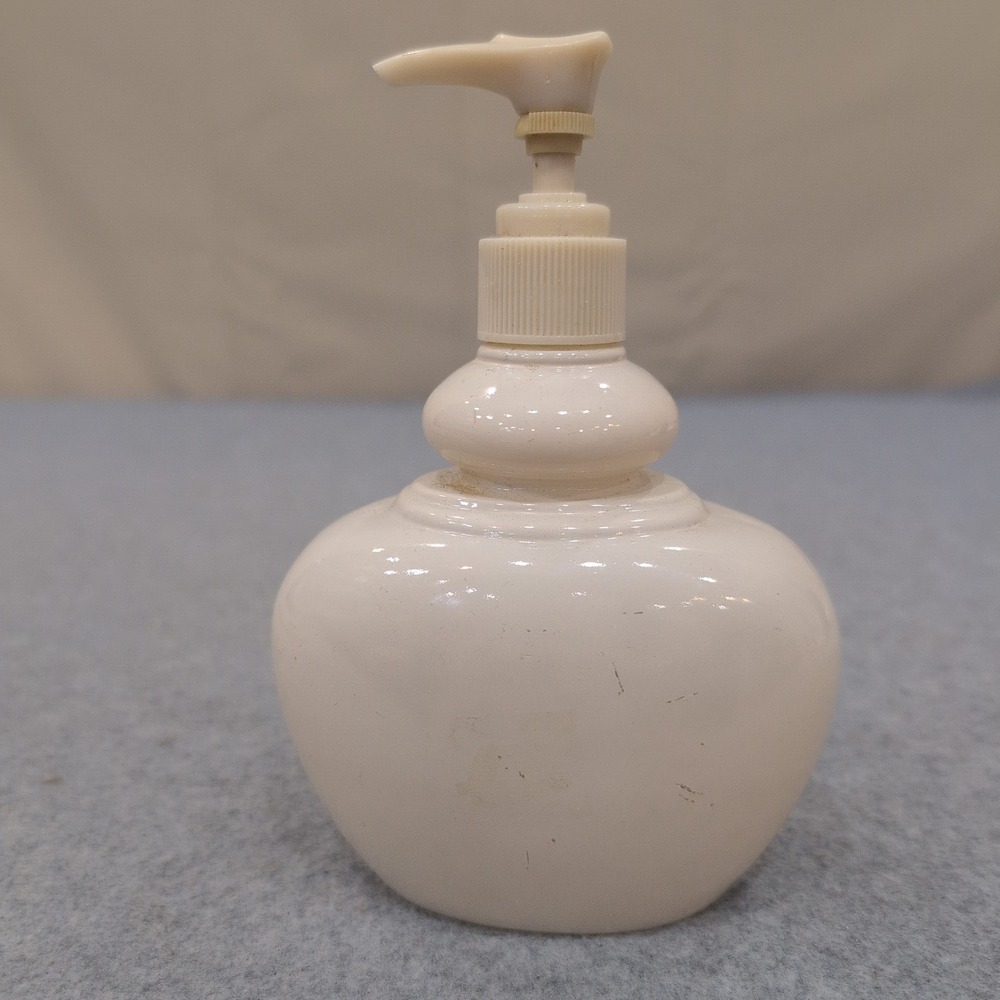 Vintage Avon Candid Ultra Soft Body Satin Pink Floral Pump Bottle Cream Plastic - Picture 2 of 3